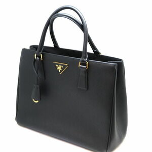 Prada Galleria Shoulder Handbag Black Leather